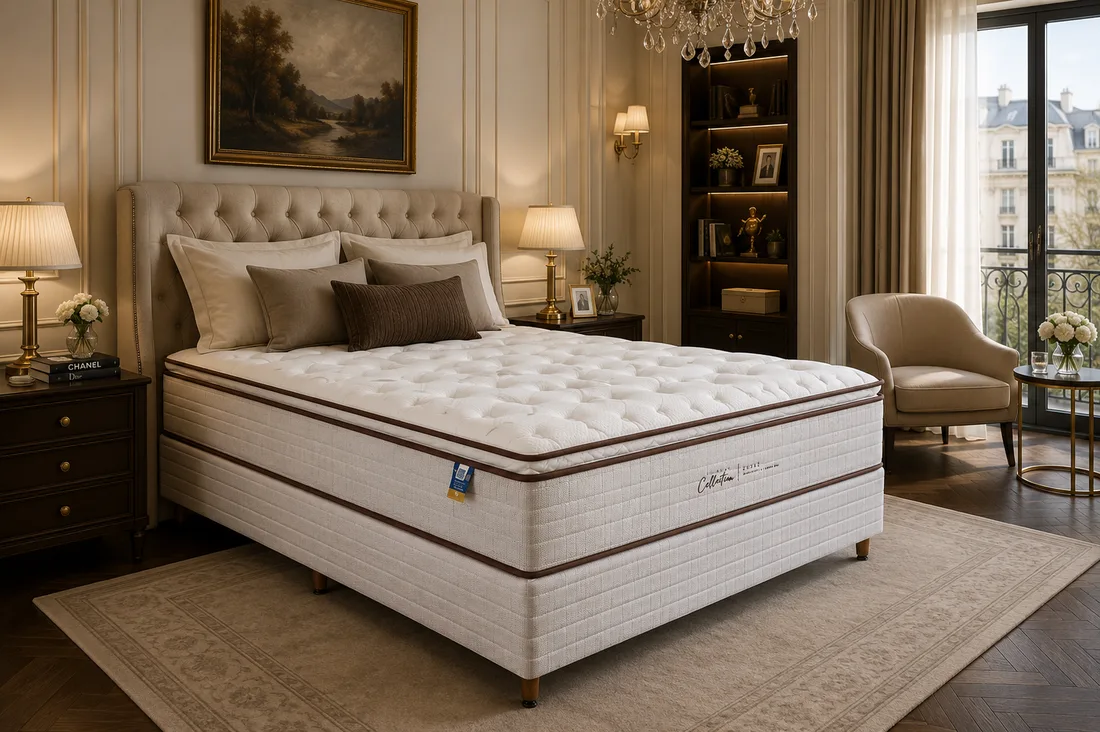 Colchão Colchobel Doux da Luxury Collection, acabamento premium e conforto extra macio